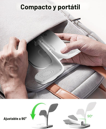 Estación de Carga 3 en 1 con luz LED – Soporte magnético para Apple